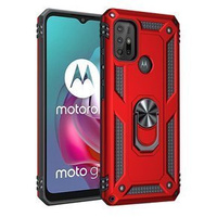 Pancéřové pouzdro pro Motorola Moto G10/G30, Nox Case Ring, červené