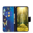 Klopové pouzdro pro TCL 40 NxtPaper, Wallet, Butterflies modré