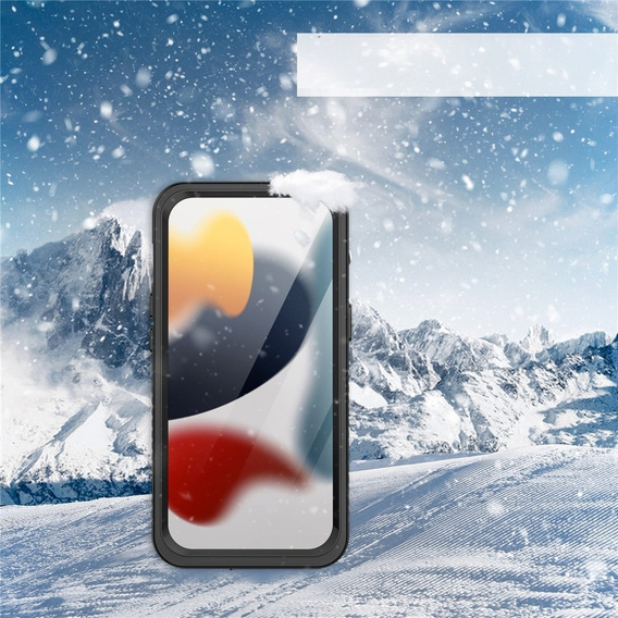 Vodotěsné pouzdro IP68 pro iPhone 15, Redpepper, černé