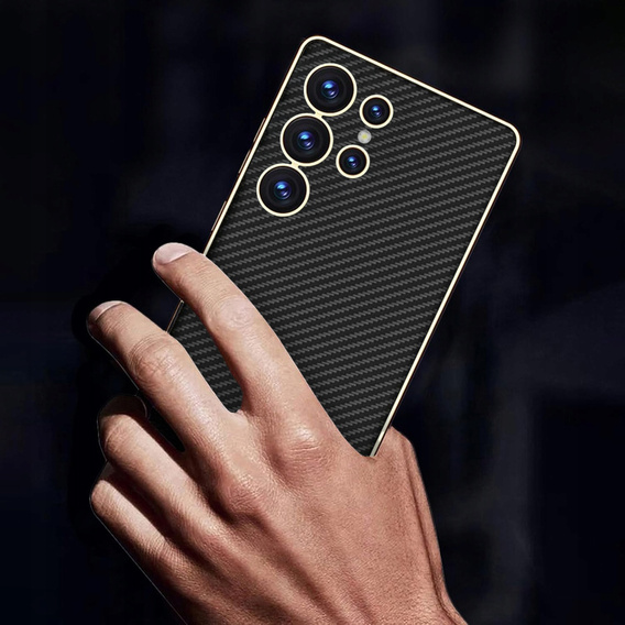 Pouzdro pro Samsung Galaxy S25 Ultra, GKK Leather, carbon černé