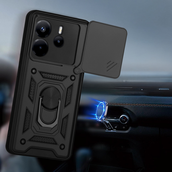 Pouzdro pro Xiaomi Redmi Note 14 4G, CamShield Slide, černé