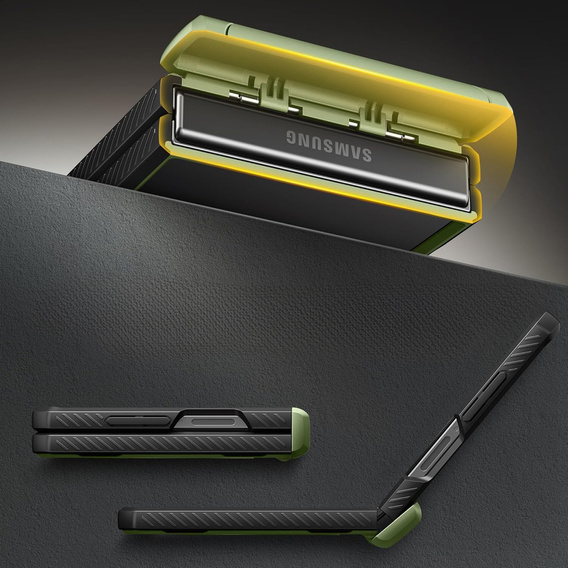 Pouzdro Tongate MECH s MagSafe pro Samsung Galaxy Z Flip7 FE / Z Flip6, zelené