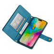Klopové pouzdro pro iPhone 16 Pro Max, Wallet Zipper Pocket, modré