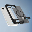 Pouzdro pro iPhone 16E, matný stojánek, pro MagSafe, černé
