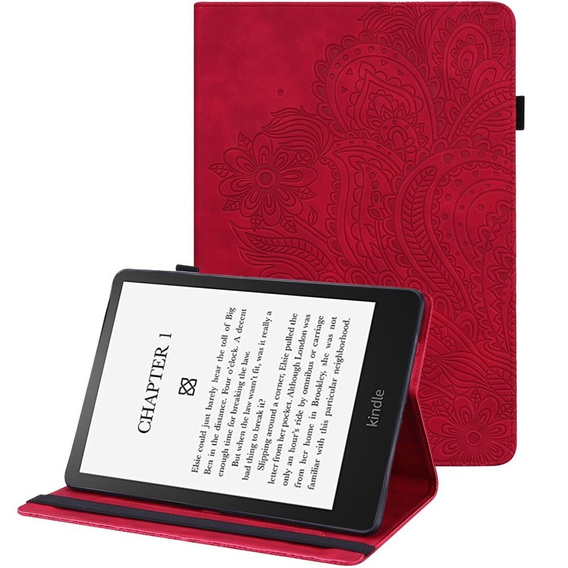 Pouzdro s klopou pro Amazon Kindle Paperwhite 5 (2021), flower, modré
