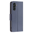 Klopové pouzdro pro Samsung Galaxy A55 5G, Wallet Litchi Leather, tmavě modrý