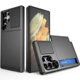 Pouzdro pro Samsung Galaxy S23 Ultra, Sliding Card Holder, černé