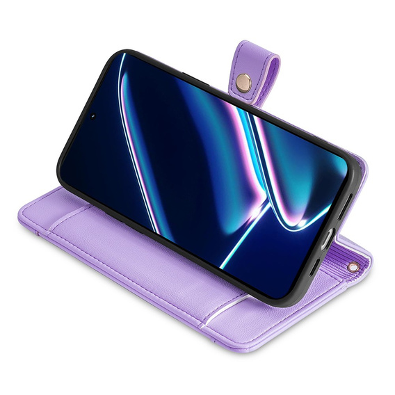 Klopové pouzdro pro Realme 11 Pro 5G / Pro+ 5G, Wallet Zipper Pocket, fialové