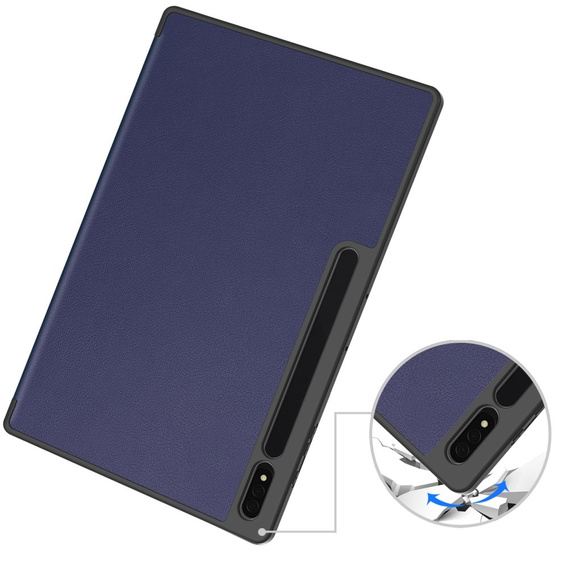 Pouzdro pro Samsung Galaxy Tab S10 Ultra, Smartcase s prostorem pro stylus, námořnicky modré