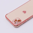 Pouzdro pro Apple iPhone 11, Electro heart, růžové rose gold