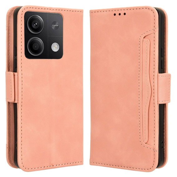 Klopové pouzdro pro Xiaomi Redmi Note 13 5G, Card Slot, růžové