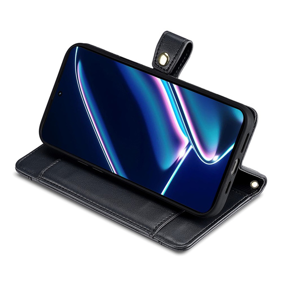 Klopové pouzdro pro Realme 11 Pro 5G / Pro+ 5G, Wallet Zipper Pocket, černé