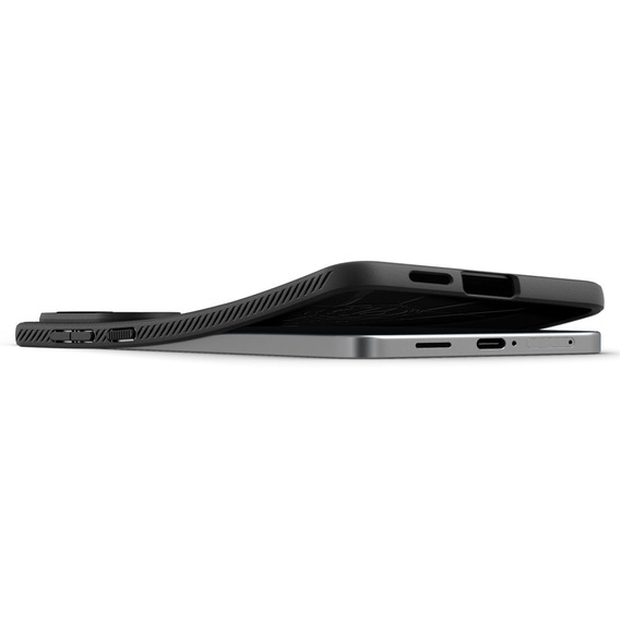 Pouzdro Spigen pro Samsung Galaxy S25 Edge, Liquid Air, černé + 9H tvrzené sklo