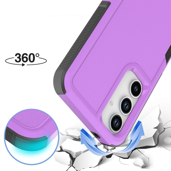 Pancéřované pouzdro pro Samsung Galaxy A55 5G, Dual Shockproof, fialové