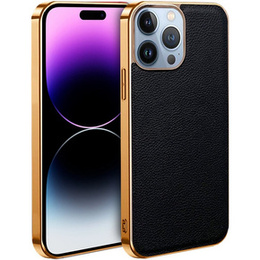 Pouzdro pro iPhone 13 Pro, Cowhide Leather, černé