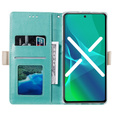 Flipové pouzdro pro Samsung Galaxy S20 FE/5G, Wallet Pocket Zipper Lace, zelené