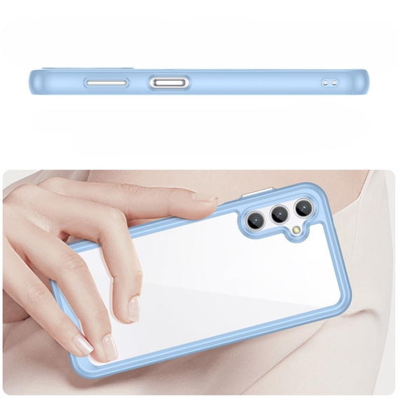 Pouzdro pro Samsung Galaxy A14 4G/5G, Fusion Hybrid, transparentní / modré