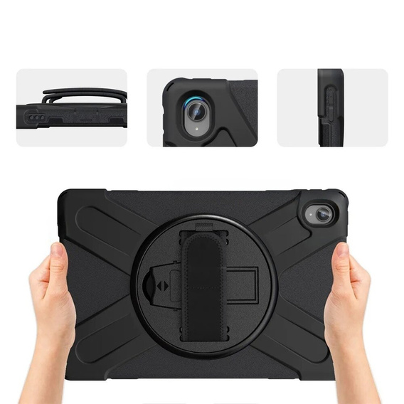 Obrněné pouzdro pro Lenovo Tab P11 Pro Gen 2 TB132FU TB132XU 11.2", ochranné 360 se slotem na stylus, černé