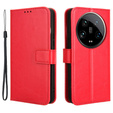 Klopové pouzdro pro Xiaomi 14 Ultra, Crazy Horse Wallet, červené