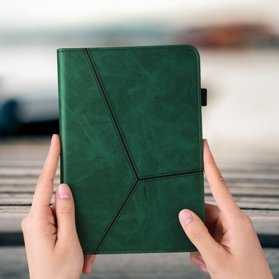 Pouzdro pro Samsung Galaxy Tab S10 Lite / S10 FE / S9 FE / S9, Classic, s prostorem pro stylus, zelené