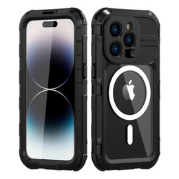 Vodotěsné pouzdro IP68 pro iPhone 15 Pro Max, SHELLBOX MagSafe, černé
