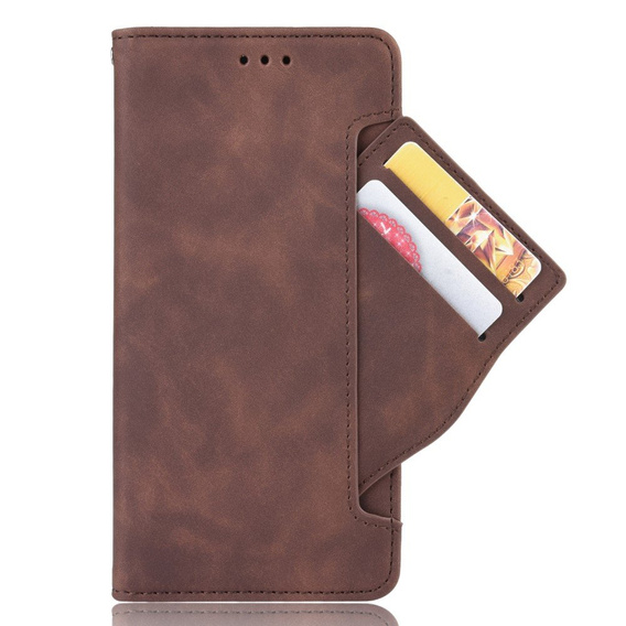 Klopové pouzdro pro Oppo A17, Card Slot, hnědé
