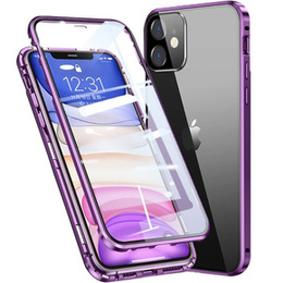 Pouzdro pro iPhone 11, Magnetic Dual Glass, fialové