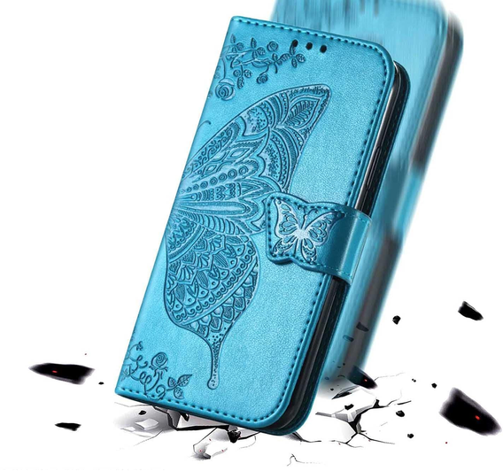 Klopové pouzdro pro Realme 12 Pro 5G / 12 Pro+ 5G, Butterfly, modré
