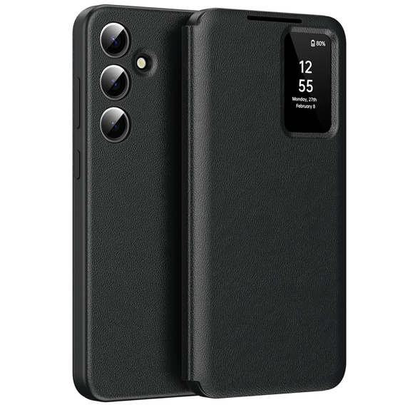 Flipové pouzdro pro Samsung Galaxy A56 5G, Smart View Wallet, černé