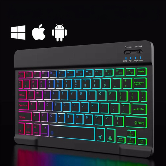 Pouzdro + klávesnice Apple iPad Pro 11" 5 gen. 2024, Leather Pen Slot TouchPad, černé