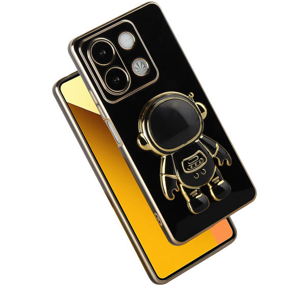 Pouzdro pro Xiaomi Redmi Note 13 5G, Astronaut, černé + 9H tvrzené sklo