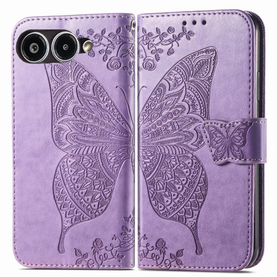 Klopové pouzdro pro T Phone 3 5G, Butterfly, fialové