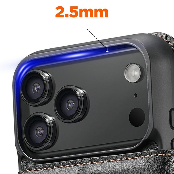 Flipové pouzdro 2 v 1 pro iPhone 17 Pro Max, SUTENI, pro MagSafe, černé