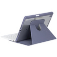 Pouzdro s klávesnicí pro iPad 11" 2025 A16 (11 gen.) / iPad 10.9" 2022 (10 gen.), Rotary 360° Leather, fialové