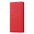 Kožené pouzdro pro Samsung Galaxy S23 Plus, ERBORD Grain Leather, červený