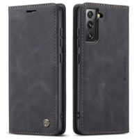 Pouzdro CASEME pro Samsung Galaxy S22 5G, Leather Wallet Case, černé