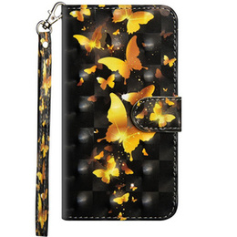 Klopové pouzdro pro Xiaomi Redmi Note 8 Pro, Wallet Butterfly, zlaté