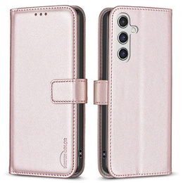 Klopové pouzdro pro Samsung Galaxy A55 5G,BINFEN Wallet, růžový