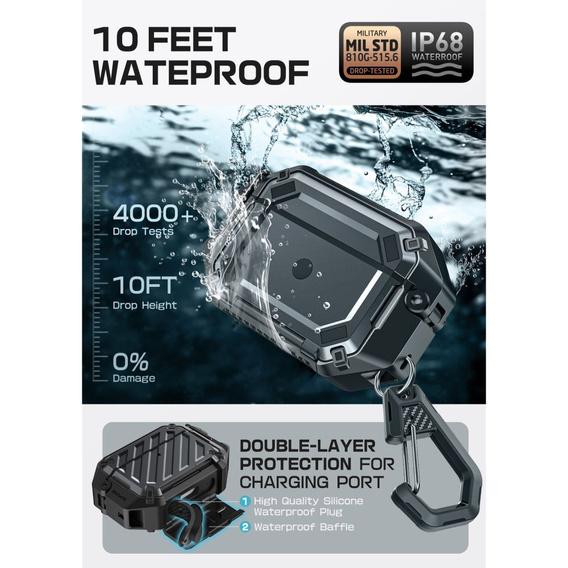 Ochranné pouzdro Supcase Unicorn Beetle Pro MagSafe IP68 pro Apple AirPods Pro 3