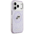Pouzdro Karl Lagerfeld IML Glitter Karl & Choupette Heads Logo MagSafe pro iPhone 17 Pro