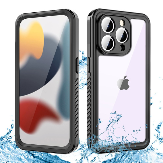 Vodotěsné pouzdro IP68 pro iPhone 15 Pro Max, Redpepper, černé