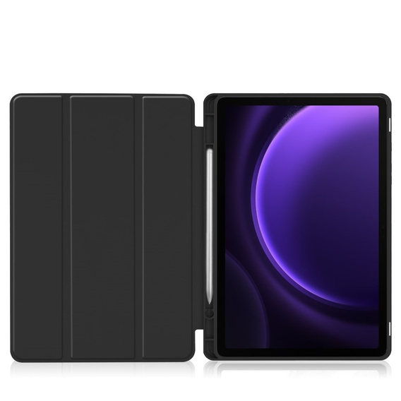 Pouzdro pro Samsung Galaxy Tab S10 Lite / S10 FE / S9 FE, Smartcase s prostorem pro stylus, černé