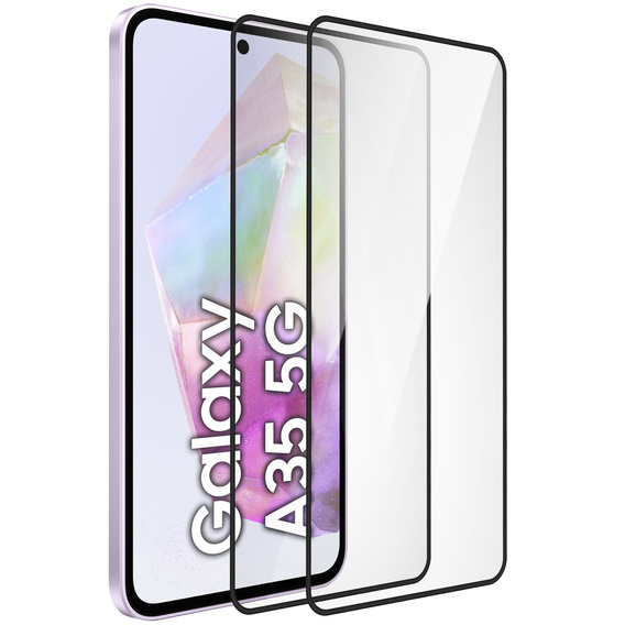 2x tvrzené sklo ERBORD 3D pro Samsung Galaxy A35 5G pro celý displej