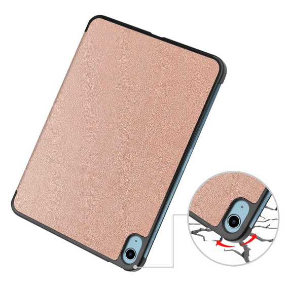 Pouzdro pro iPad 10.9 2022 10 Gen, Smartcase s prostorem pro stylus, růžové
