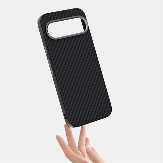 Pouzdro pro Google Pixel 10 / 10 Pro, ABEEL, pro MagSafe, s karbonovou texturou, černé