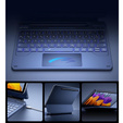 Pouzdro s klávesnicí pro Samsung Galaxy Tab S10 Lite / S10 FE / S9 FE / S9, Dexnor Magnetic Keyboard Touchpad, modré