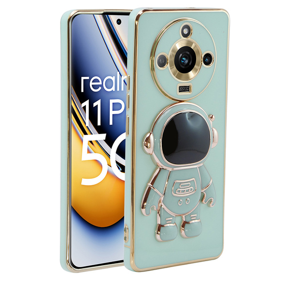 Pouzdro pro Realme 11 Pro / 11 Pro +, Astronaut, zelené