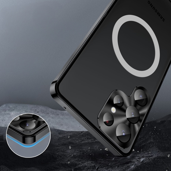 Ochranné pouzdro na fotoaparát pro Samsung Galaxy S23 Ultra, CamShield MagSafe, transparentní / černé