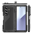 Pancéřované hliníkové pouzdro se stojánkem a držákem stylusu pro Samsung Galaxy Z Fold7 5G