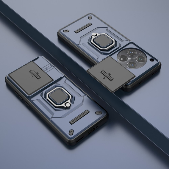 Pouzdro pro OnePlus 12 5G, KickStand Camera Lens, modré
